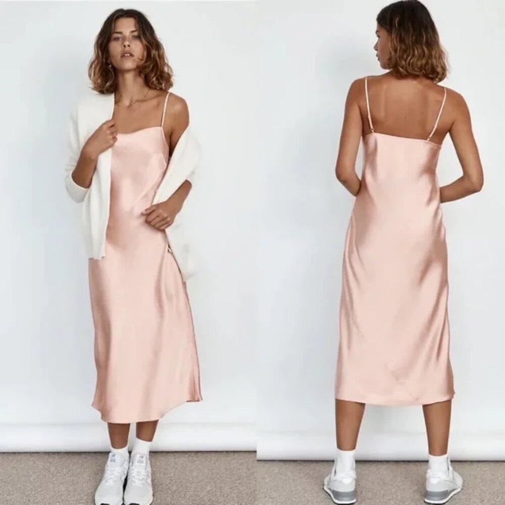 Wilfred by Aritzia NWT Womens Only Midi Slip Dress Size Large